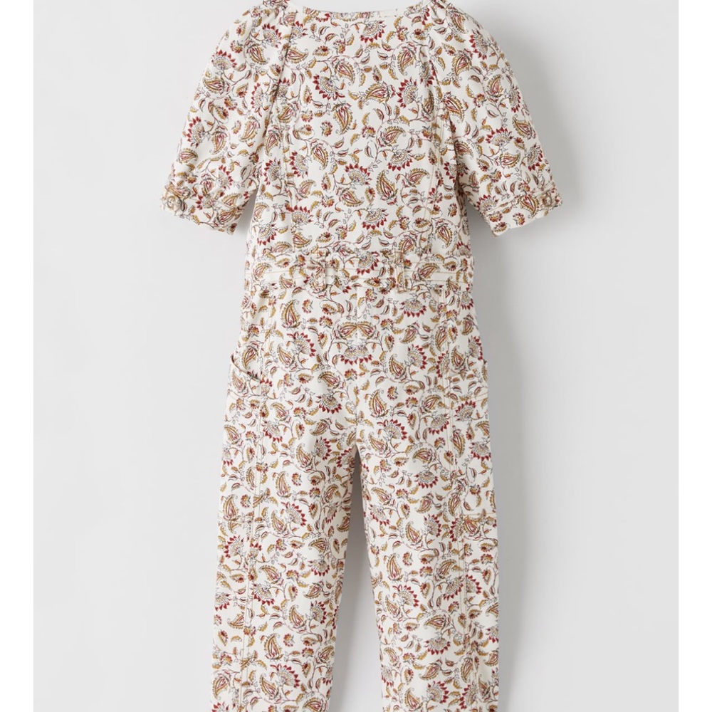 NWT Zara Girls Floral Printed Jumpsuit - Picture 2 of 10